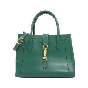 Gucci Jackie Bag Leather Gold Emerald